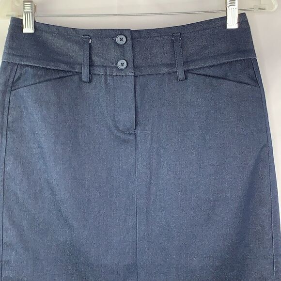 Tommy Hilfiger Dark Denim Pencil Skirt - Picture 3 of 11
